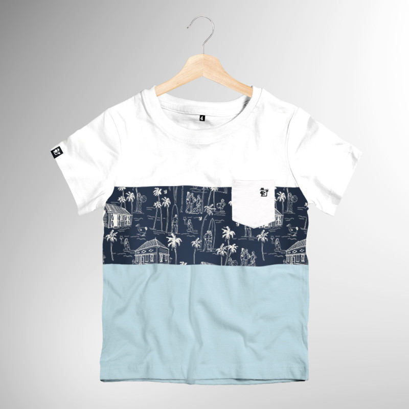 T-Shirt Garçon Color Block Surf