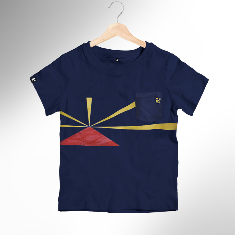 T-Shirt Garçon Run Flag Poitrine - Drapeau Réunion